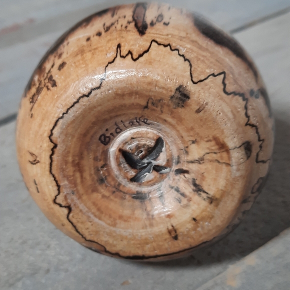 Handmade Turned Wood Pear Fruit Sculpture Signed - Picture 16 of 16